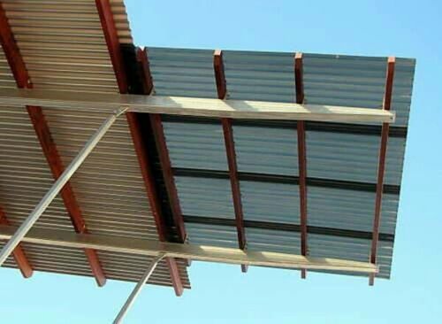 Rectangular Polished Galvanized Iron Prefabricated Industrial Roof Structure, for Constructional
