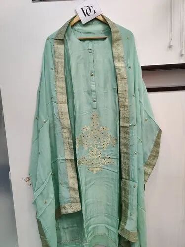 Banarasi Silk Dress Material, Occasion : Party Wear