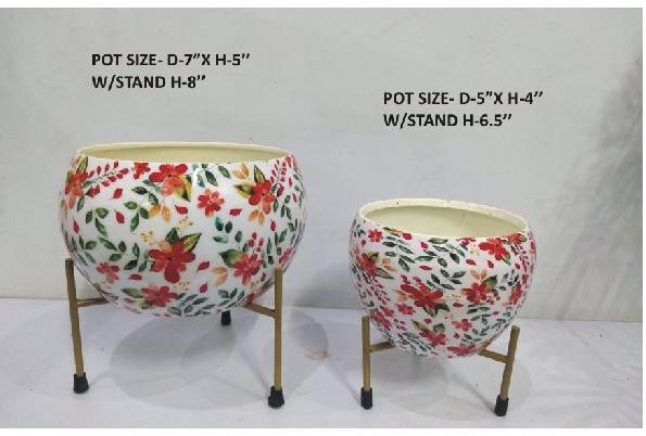 CHEAP AND BEST FLOWER PRINTED TABLE TOP PLANTER FOR HOME AND OFFICE