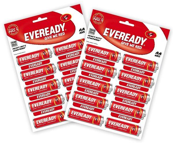 BATTERY AA EVEREADY ( RED ), for Clock, Remote, Toys, Feature : Fast Chargeable, Long Life, Non Breakable