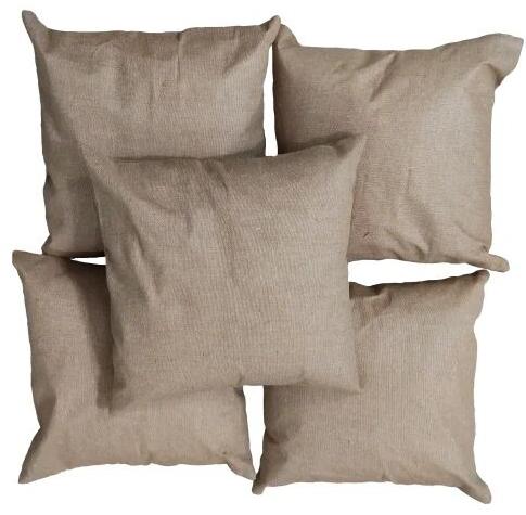 Plain Jute Cushion Cover, Size : 11 x 11 inch