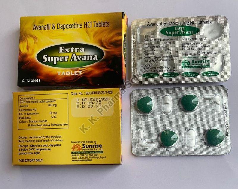 Extra super avana tablet, Pack Size : 1X4