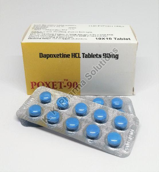 Poxet 90 dapoxetine tablets, Packaging Size : 1X10