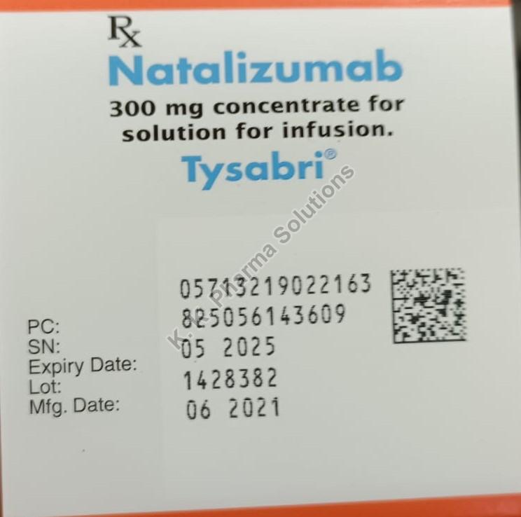 Common TYSABRI NATALIZUMAB 300MG, for COMMERICAL, Form : INJECTION