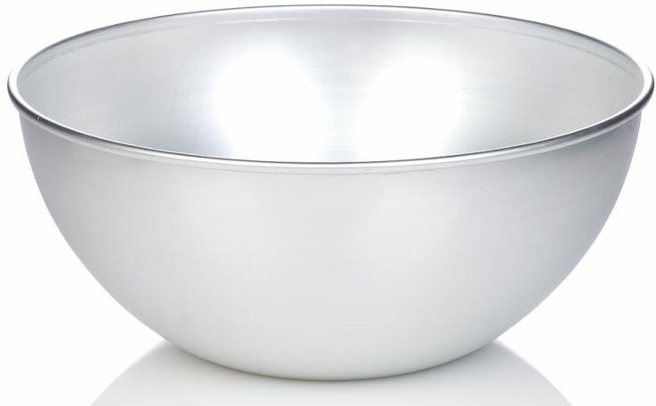 Silver Round Plain Aluminum Bowls, Size : 10-18 Inch