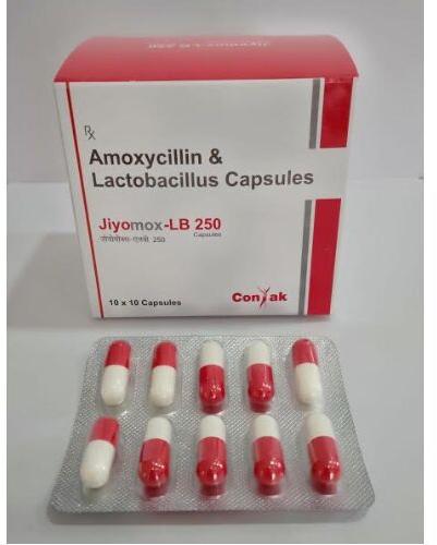 Amoxycillin and Lactobacillus Capsules, Packaging Type : Box