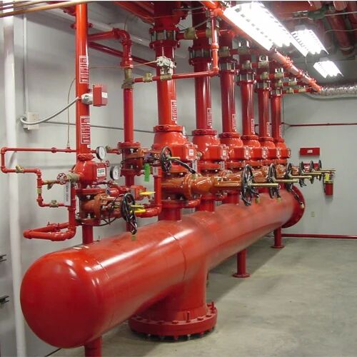Mild Steel Fire Protection System, Color : Red