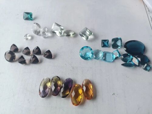 Gemstone Synthetic Stone, Color : Blue, Transparent, Etc