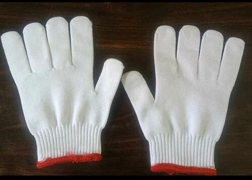 Cotton knitted gloves, Size : Free