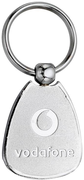 Polished Printed Mild Steel Vodafone Promotional Keychain, Packaging Type : Polybag