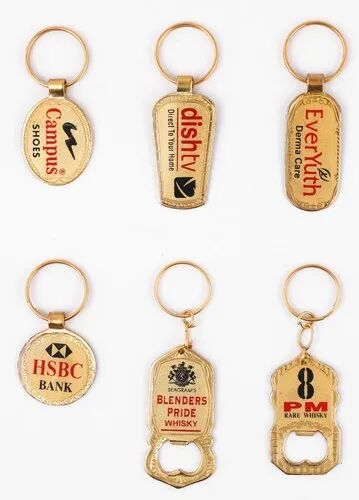 SE Metal Golden Keychain, Packaging Type : Packet