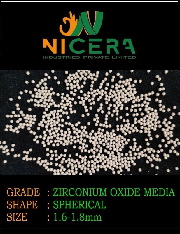 1.6-1.8mm Ceria Stabilized Zirconium Oxide Beads, for Industrial, Packaging Type : PP Packets