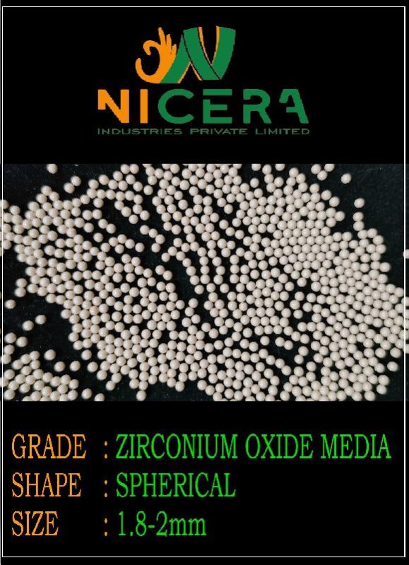 1.8-2mm Ceria Stabilized Zirconium Oxide Beads, for Industrial, Packaging Type : PP Packets