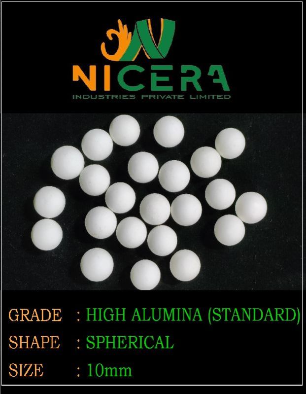 Round 10mm High Alumina Ceramic Media, for Industry, Feature : Best Quality, Prefect Shape