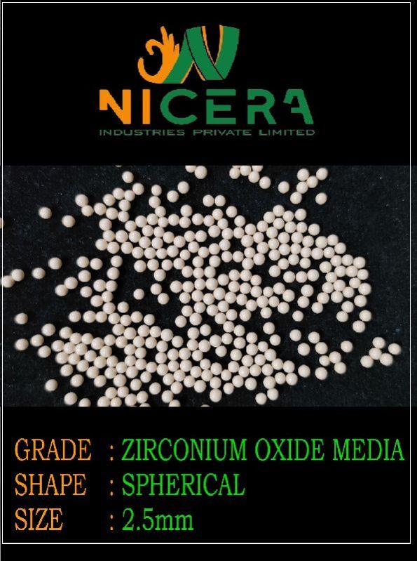 2.5mm Ceria Stabilized Zirconium Oxide Beads, for Industrial, Packaging Type : PP Packets