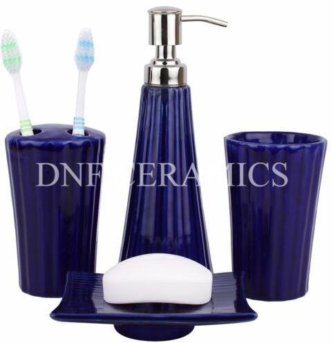Ceramic bathroom set, Style : Handcrafted Carving Work