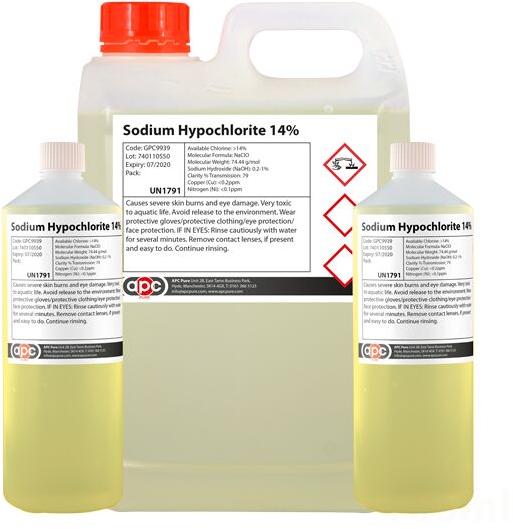 Sodium Hypochlorite Water cleaning chemical for Disinfectant Floor Cleaner, Hospital, Pharma Industry