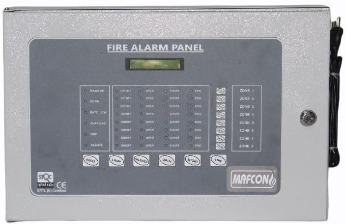 8 Zone Fire Alarm Panel, Size : Standard