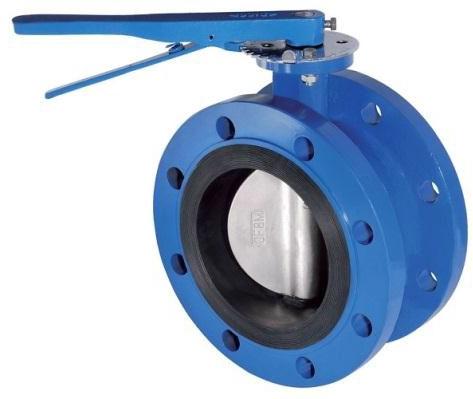 Double Flanged Butterfly Valve Lever Operated, Size : 40 MM To 300 MM