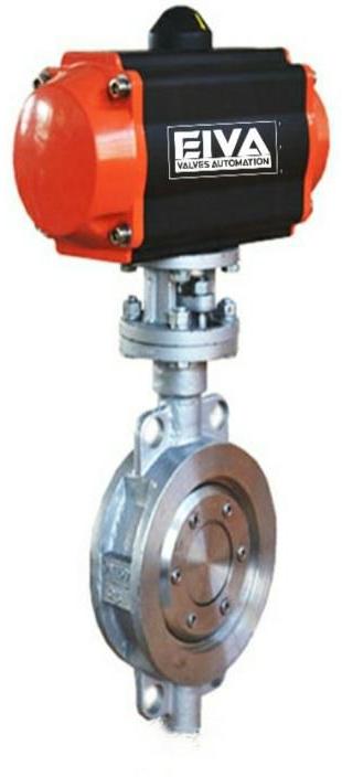 Pneumatic Actuator Operated Triple Off Set Disc Butterfly Valve