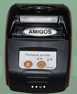 Plastic Bluetooth Printer, Color : Black