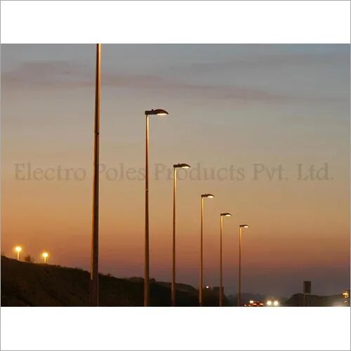 Steel Conical Pole, Color : Silver