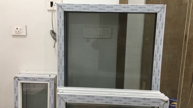 Polished Upvc Window, Color : Silver