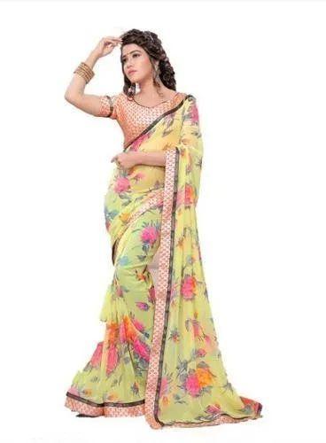 Printed Chiffon Saree, Occasion : Party Daily Wear
