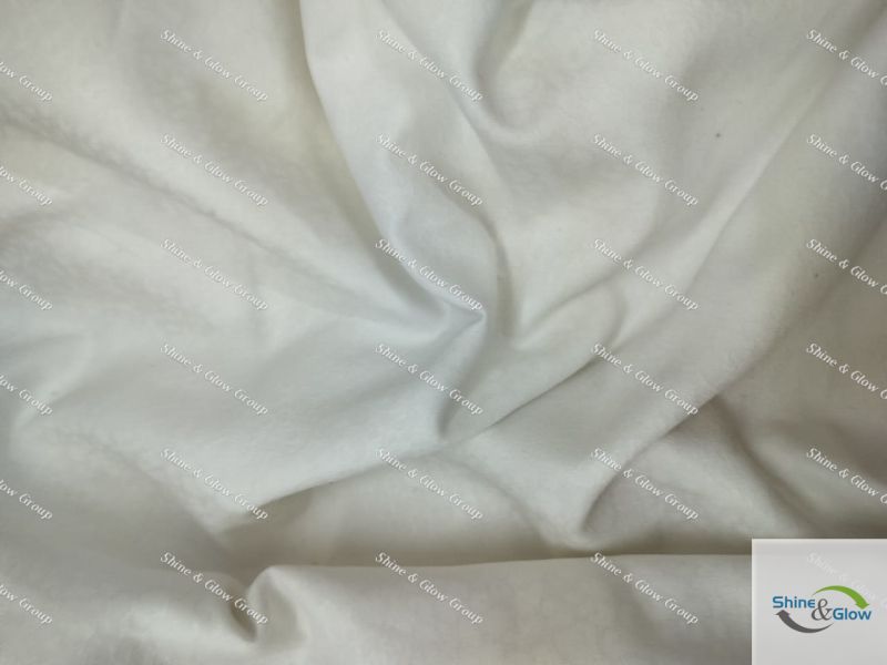 Polyester Woven white Fabric Stocklot, for Garments, Blazer, Industrial Use, Apparel/Clothing, Occasion : Casual Wear