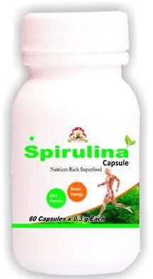 Spirulina Capsules, for Supplement Diet, Packaging Type : Plastic Bottle