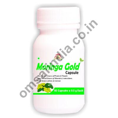 Moringa Gold Capsules, for Supplement Diet, Packaging Type : Plastic Bottle