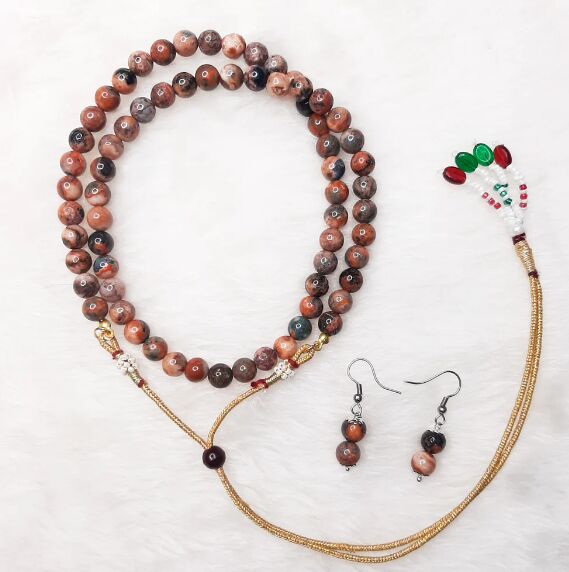 Fire Agate Necklace, Style : With Earrings, Without Earrings both