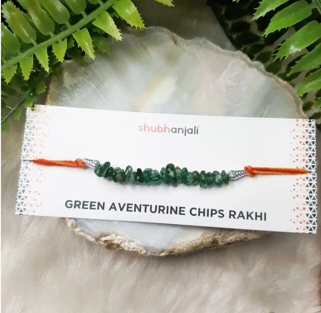 Green Aventurine Chips Rakhi