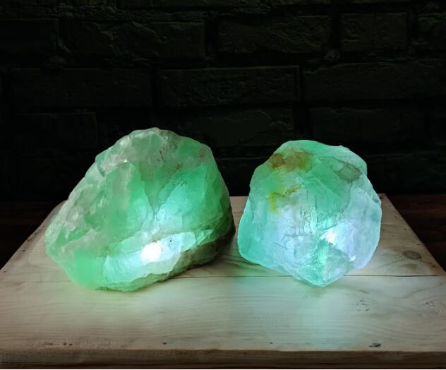 Green Fluorite Lamps
