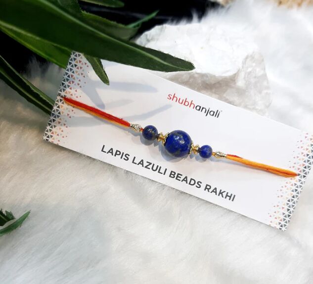 Lapis Lazuli Beads Rakhi