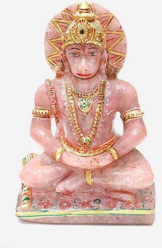 Rose Quartz Hanuman Ji Idol