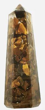 Tiger Eye Orgone Wand, Color : Brown 