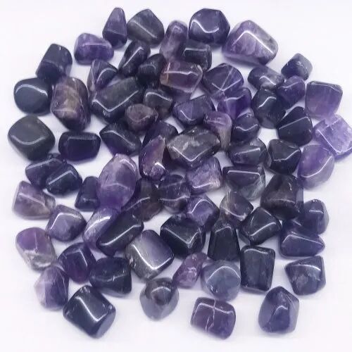 Amethyst Tumbles Stone, Color : violet