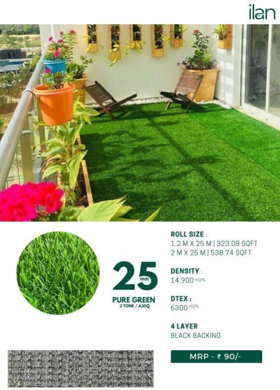 25mm Pure Green Grass
