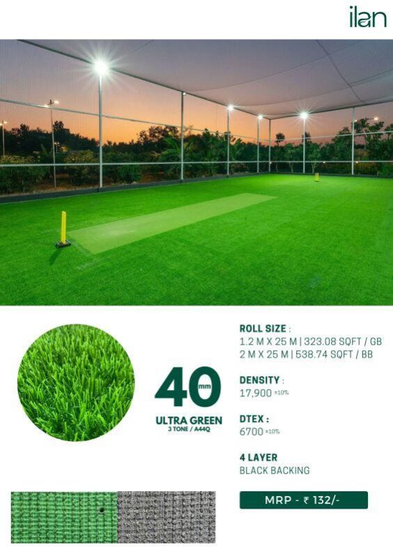 40 Mm Ultra Green Artificial Grass