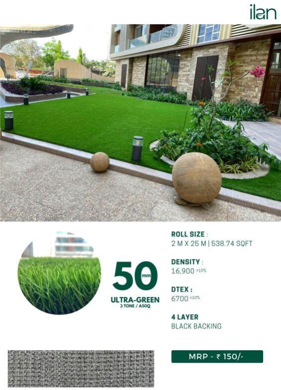 50 Mm Ultra Green Lawn Grass