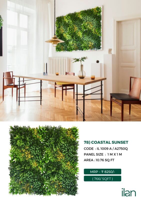 Coastal Sunset Green Wall