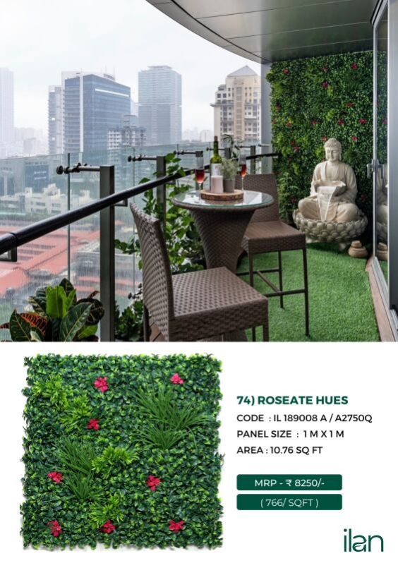 Roseate Hues Artificial Green Walls