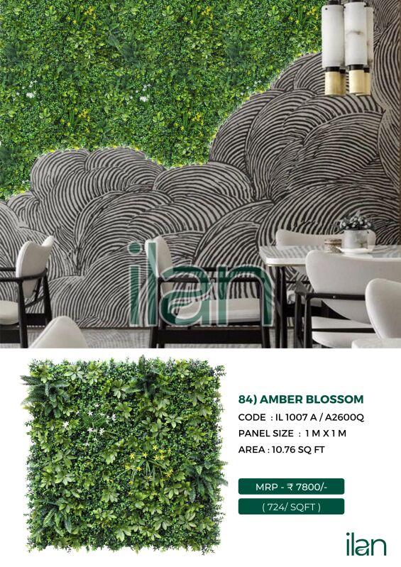 Square amber blossom artificial green walls, for Indoor, Outdoor, Packaging Type : PVC