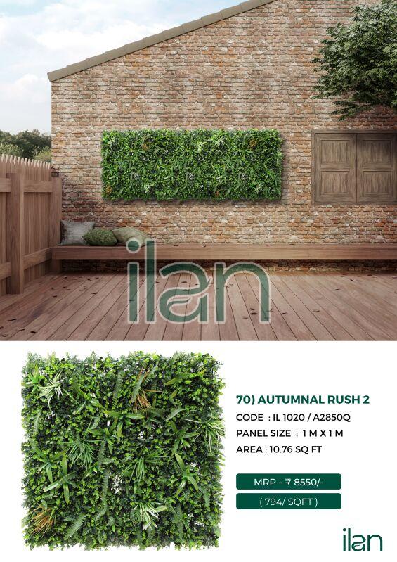 Autumnal Rush 2 Artificial Green Walls, For Indoor, Outdoor, Feature : Durable, Easy To Place, Fad-less