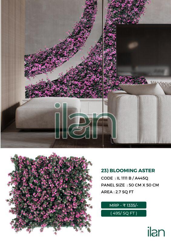 Blooming Aster Artificial Green Walls, For Indoor, Outdoor, Feature : Durable, Easy To Place, Fad-less