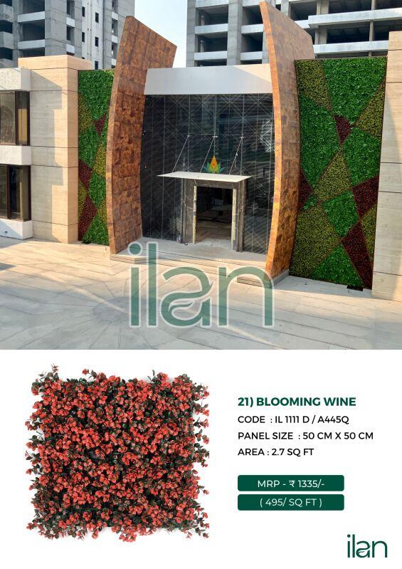 blooming wine artificial green walls