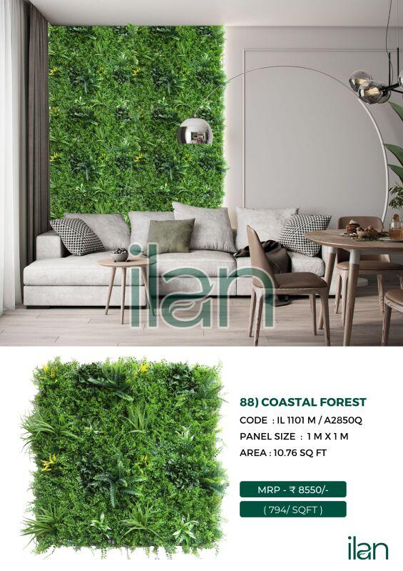 coastal forest green wall