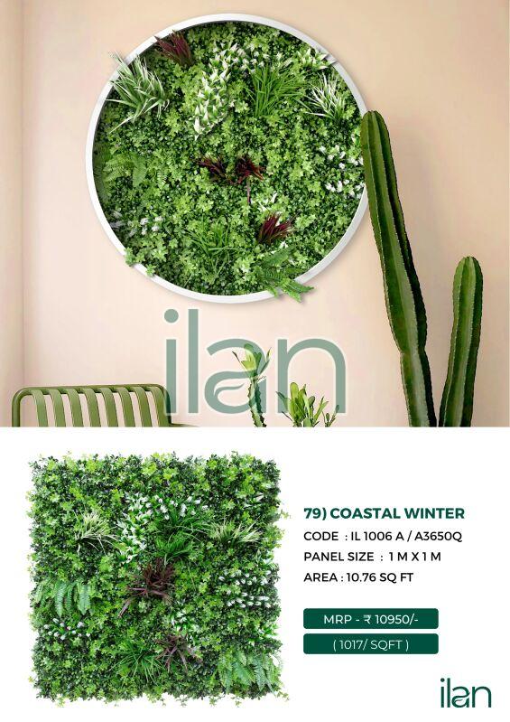 Coastal Winter Green Wall, For Indoor, Outdoor, Feature : Durable, Easy To Place, Fad-less, High Strength
