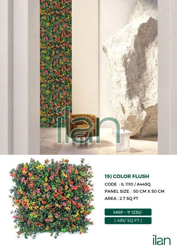 color flush artificial green walls